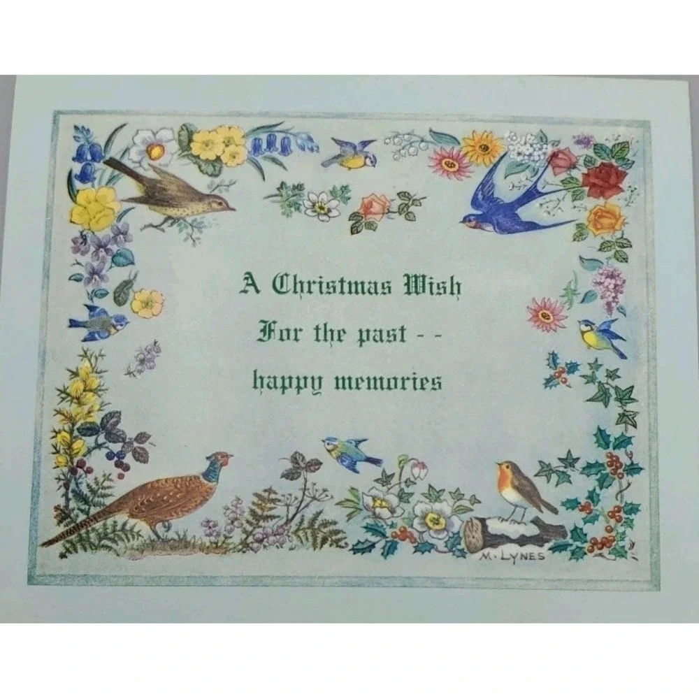 5 Old Vtg Used Christmas Card Fronts Craft Birbs Birds Chickadee‎ Partrige Robin